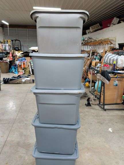5 STERILITE 18 GALLON STORAGE TOTES image