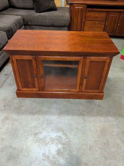 CHERRY 3 DOOR CABINET - 46X24X27 image