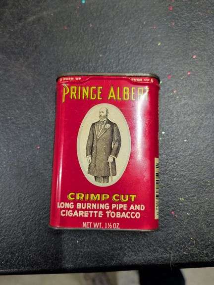VINTAGE METAL PRINCE ALBERT TOBACCO TIN STILL FULL image