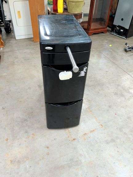 WHIRLPOOL BATHROOM LAUNDRY STORAGE ORGANIZER 3 DRAWER WITH HANGING ROD 13X26X36 image