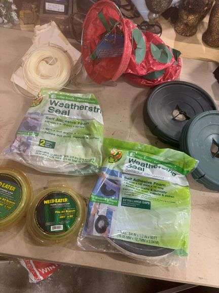 WEATHER STRIP SEAL- WEED EATER TWINE- TOPSY TURVEY UPSIDE DOWN- STRAWBERRY PLANTER- image