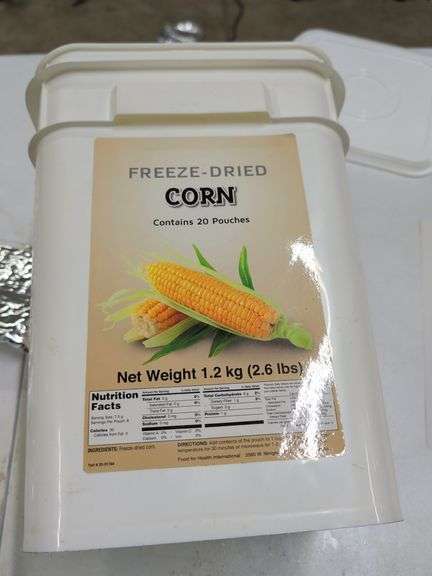 FREEZE DRIED CORN VACUUM SEALED 20 YEAR SURVIVAL FOOD image