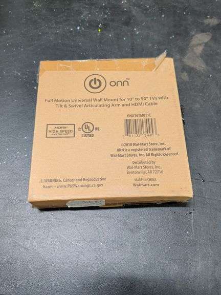 ONN FULL MOTION TV WALL MOUNT FOR 10 TO 50 INCH TV'S image