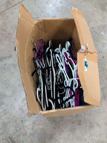 BOX OF CLOTHES HANGERS SEVERAL INCLUDED image