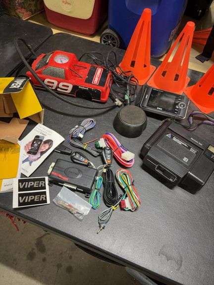 KODAMATIC INSTANT CAMERA- EPSON MULTI MEDIA STORAGE VIEWER- CRAFTSMAN AIR COMPRESSOR- VIPER REMOTE START SYSTEM KIT-3- SAFETY TRAINING CONES- image