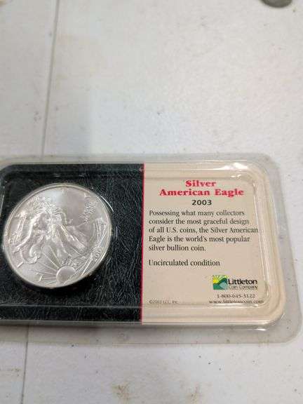 UNCIRCULATED 2003 SILVER EAGLE 1 OUNCE SILVER DOLLAR image