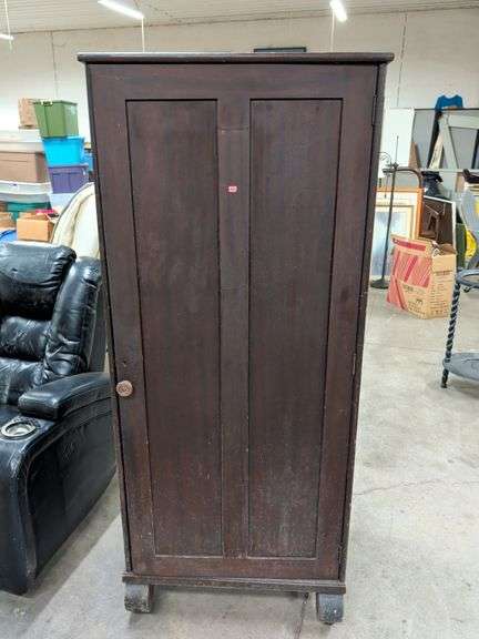 PRIMITIVE WOOD WARDROBE 29X19X68 image