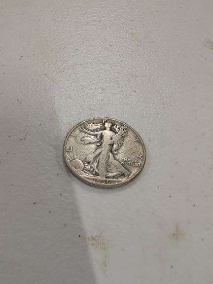1936 WALKING LIBERTY SILVER HALF DOLLAR image