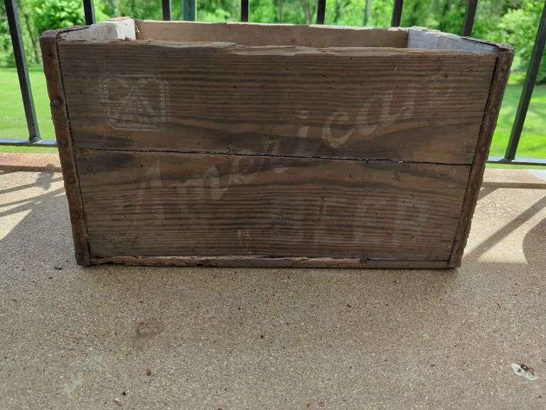 American Beer Wooden Crate - American Brewery Baltimore, MD image