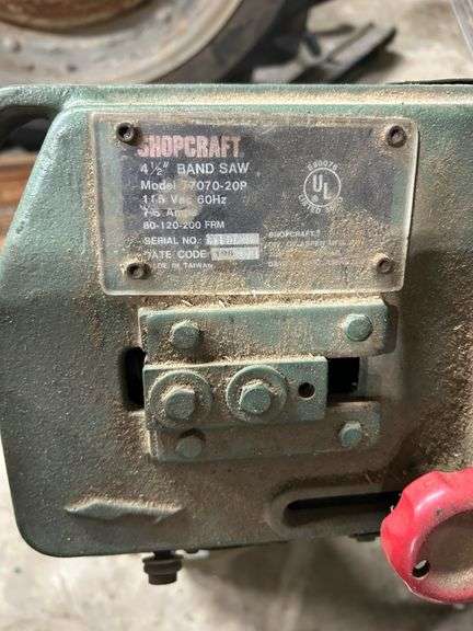 Shopcraft 4 1/2" Band Saw Model 77070-20P