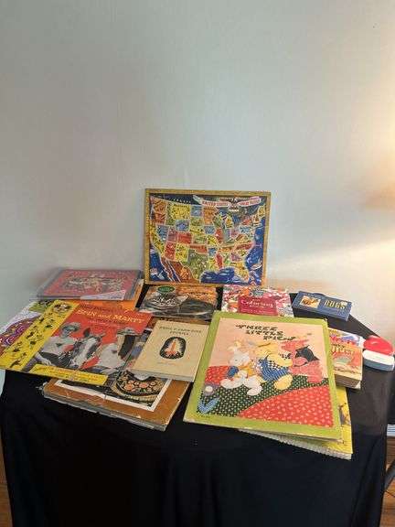 Mixed Lot of Children's Books, Puzzle, and Records image
