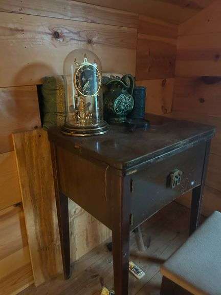 Estate Collection: Table, Chair, Clock, and Decorative Pitcher