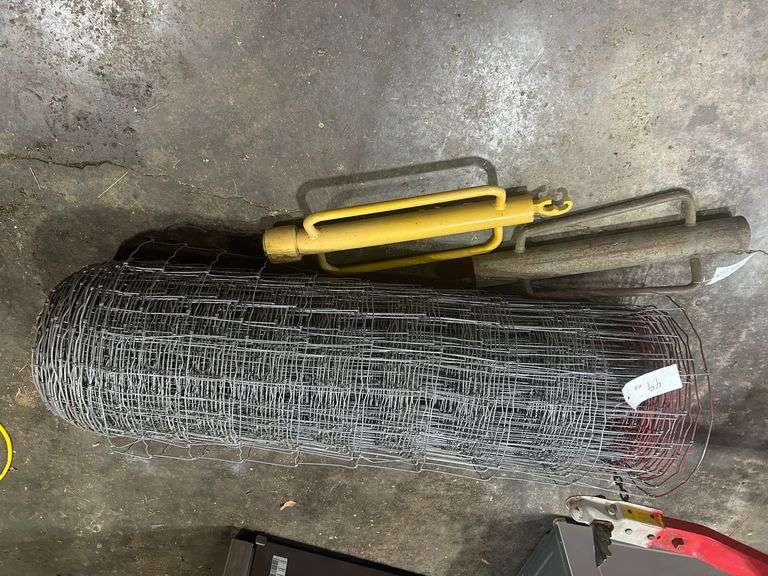 Roll of Fencing Wire with Post Driver