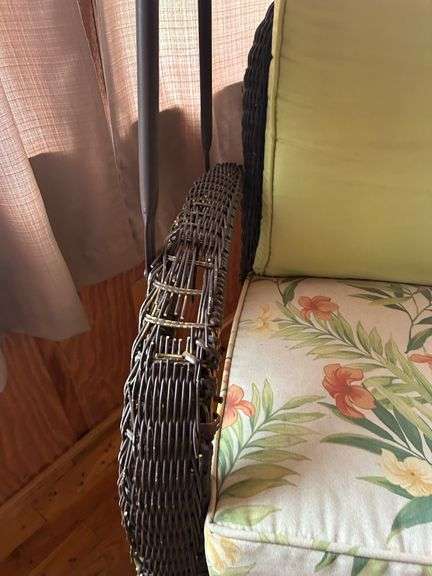 Wicker Hanging Loveseat Swing