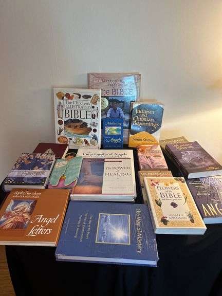 Collection of Religious Books - Bibles and Angel-Themed Books image