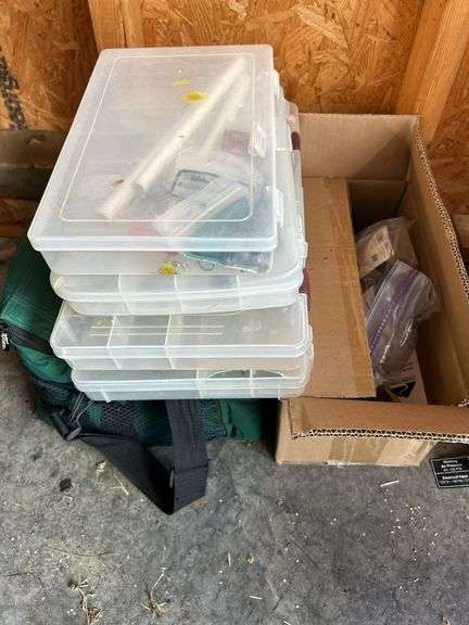 Fishing Gear Lot: Tackle Boxes, Bag, Reels, and Accessories image