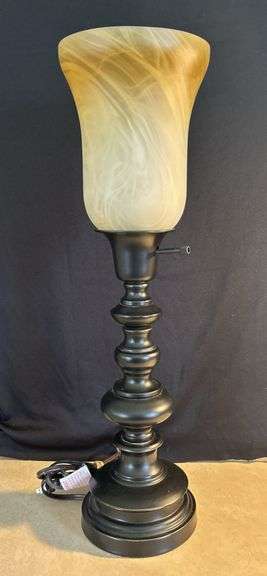 Table Lamp with Swirl Glass Shade image