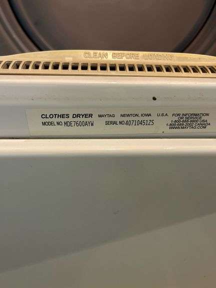 Maytag Atlantis Clothes Dryer MDE7600AYW