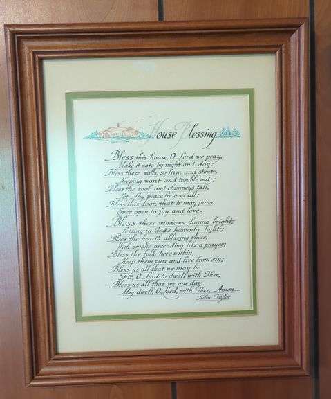 Framed "House Blessing" Calligraphy Print image