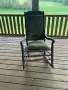 Woven Back Rocking Chair with Pillows