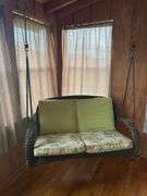 Wicker Hanging Loveseat Swing
