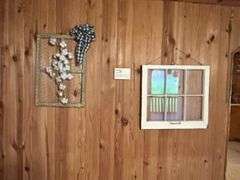 Decorative Window Frames with Cotton and Bow