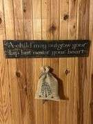 Rustic Home Decor Set - Wall Art, Key Holder, and Decorative Bag