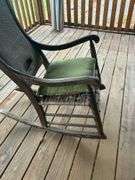 Woven Back Rocking Chair with Pillows