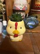 Decorative Assortment: Truck, Chicken Planter, Cabinet, Jars, and More
