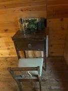 Estate Collection: Table, Chair, Clock, and Decorative Pitcher