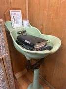 Unique Light Green Sink with Ornate Faucet
