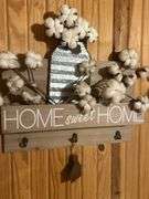 Rustic Home Decor Set - Wall Art, Key Holder, and Decorative Bag