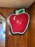 Large Illuminated Apple Advertising Sign