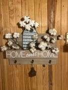 Rustic Home Decor Set - Wall Art, Key Holder, and Decorative Bag