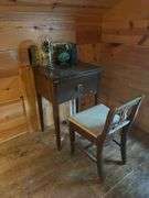 Estate Collection: Table, Chair, Clock, and Decorative Pitcher