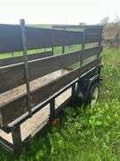 Utility Trailer with Wood and Metal Frame
