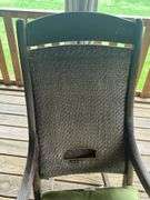 Woven Back Rocking Chair with Pillows