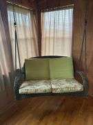 Wicker Hanging Loveseat Swing