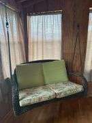 Wicker Hanging Loveseat Swing