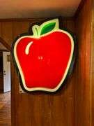 Large Illuminated Apple Advertising Sign