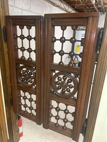 Ornate Wooden Saloon Doors image