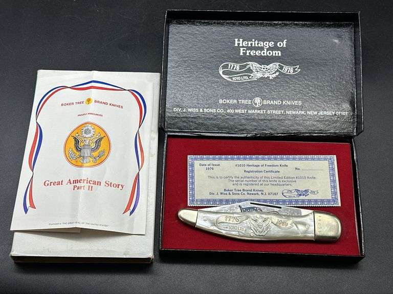 Boker Tree Brand Knives Heritage of Freedom #1010 Limited Edition Pocket Knife with Box & Papers image