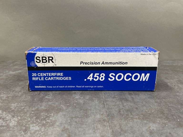 SBR .458 SOCOM Centerfire Rifle Cartridges - 20 Rounds image