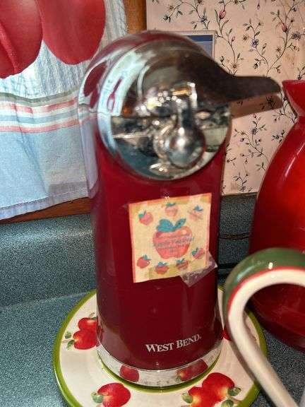 West Bend Can Opener, Continental Toaster, Thermos, and Apple Pitcher