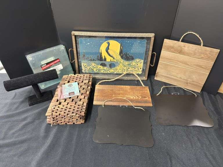 Assorted Decorative Items: Trays, Cutting Boards, Table Mats, and More image