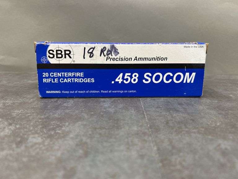 SBR .458 SOCOM Centerfire Rifle Cartridges - 20 Rounds image