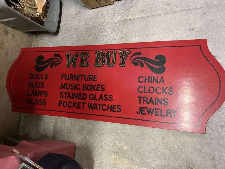 Large "We Buy" Store Advertising Sign image
