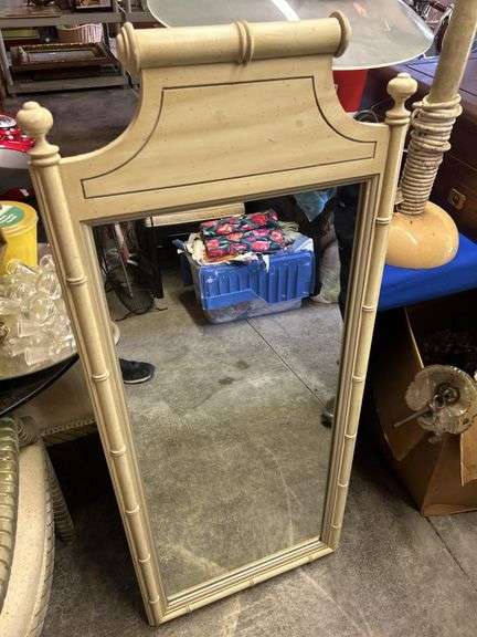 Decorative Accent Mirror with Bamboo Style Frame image