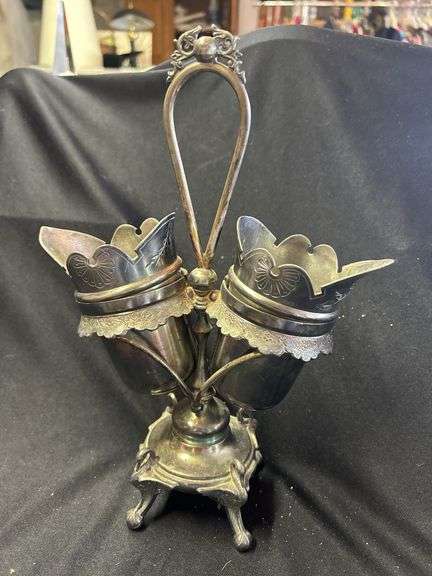 Silver Plated Double Spoon Holder image