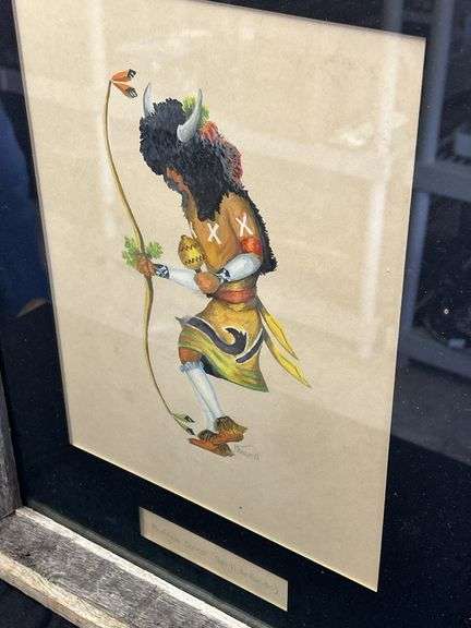 Howell Buffalo Dancer San Ildefonso Framed Artwork image